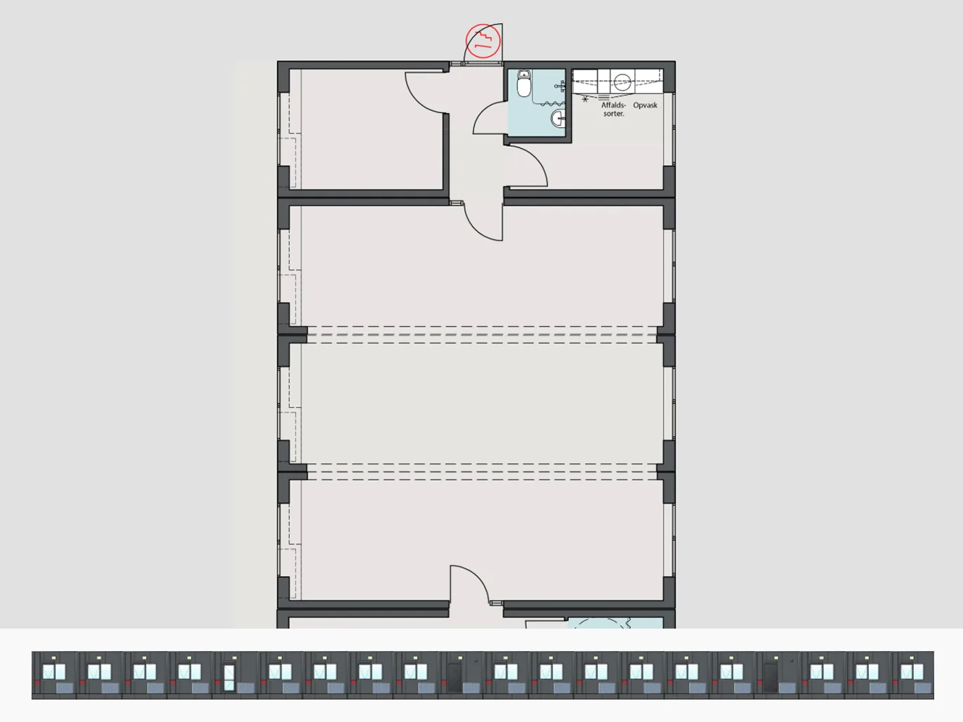 633m² kontormodul skabelon