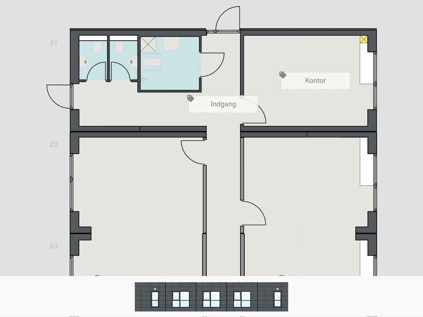 240m² skolemodul skabelon